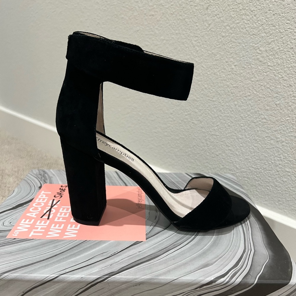 Jeffery Campbell Lindsay block leather sandals